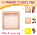 Montessori Holzspielzeug ab 1 Jahr - 4-in-1 und 6-in-1 Baby Motorikspielzeug für Jungen und Mädchen