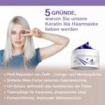 Vitamins Keratin Silber Haarmaske - Toner & Deep Conditioner für strahlendes blondes Haar