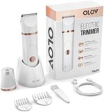 OLOV Elektrischer Damenrasierer: Intimbereich, Nasenhaartrimmer, USB-Ladestation, wasserdicht