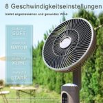 YOKEKON Leiser 3-in-1 Ventilator, Akku, Fernbedienung
