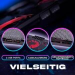 KLIM Cyclone Laptop Kühler 2024 – 5 Lüfter, Max. Kühlung & Schutz – Ständer für PC, PS4, PS5, Xbox One