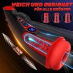 Elektrischer Masturbator für Männer: 9 Saug- & Vibrationsmodi, 3D Realistische Vagina, Heizung & LCD Display