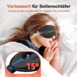 INNELO Schlafmaske 2024 - Bequem, Atmungsaktiv, 3D, Lichtblockierend, mit Memory Foam und Nasenpads für Reisen