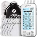 AUVON 4-Kanal TENS EMS Gerät: 24 Modi, 10 Premium Elektroden-Pads