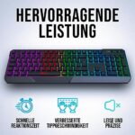 KLIM Chroma Wireless Gaming-Tastatur – Kabellos, Ergonomisch, Wasserdicht, RGB, für PC/PS4/PS5/Mac
