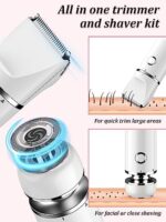 Cayzor Intimrasierer für Frauen – 2-in-1 Nass/Trocken, Wasserdicht, Kabellos, Schmerzlos
