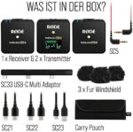 RØDE Wireless GO II - Ultrakompaktes Zweikanal-Mikrofonsystem für Filmemacher und Interviews mit 200 m Reichweite