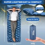 HiiPeak Selbstaufblasende Isomatte mit Kissen und Fusspumpe - Kompakte Campingmatte