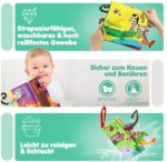 beiens Babystoffbuch – Fühlbuch für Neugeborene, knisterndes Bilderbuch, Geschenk für 0-6 Monate