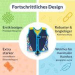 Limmys Premium Schwimmweste für Kinder – Moderne Schwimmhilfe mit Kordelzug-Tasche