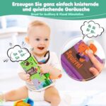 beiens Babystoffbuch – Fühlbuch für Neugeborene, knisterndes Bilderbuch, Geschenk für 0-6 Monate