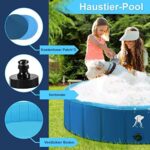 Fwiull Hundepool für Hunde & Kinder - Faltbar, Rutschfest, Tragbar