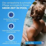 PoolsBest 5-in-1 Pool Starter Set - Komplettes Wasserpflege-Set für Einsteiger mit Mini-Multitabs, Dosierschwimmer, Pooltester, pH-Senker, Chlorgranulat & Anleitung