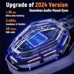 OZEINO OW810 Gaming Headset, Type-C & USB Schnittstelle 2.4GHz Wireless Headset mit, Bluetooth Headset, Headset Mit Mikrofon Geräuschunterdrückung, für PC/PS4/PS5/Mac, 20H+ Akkulaufzeit