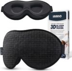 INNELO Schlafmaske 2024 - Bequem, Atmungsaktiv, 3D, Lichtblockierend, mit Memory Foam und Nasenpads für Reisen