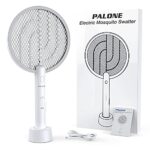 PALONE Elektrische Fliegenklatsche 2024, 3000V Elektro-Mückenklatsche & UV-Mückenlampe, 2-in-1 USB Insektenvernichter