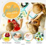 zoula kidz® Busy Board deutsch – Montessori Spielzeug & Reise-Activity ab 3 Jahren