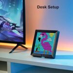 Divoom Pixoo Digitaler Rahmen - 16x16 RGB LED, Smart Clock, Social Media Benachrichtigungen, 7.18" Uhr