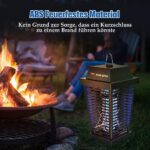 PALONE Solar Insektenvernichter 4500V, Wiederaufladbar 2600mAh, USB-C, UV-Mückenlampe für Camping & Garten – Bild 5