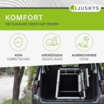 Juskys Alu Hundetransportbox – Robuste & Pflegeleichte Auto-Hundebox mit Verschliessbarer Gittertür
