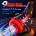Elektrischer Masturbator für Männer: 9 Saug- & Vibrationsmodi, 3D Realistische Vagina, Heizung & LCD Display