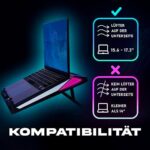 KLIM Mistral Laptop Kühler – Turbo-Ventilator (4500 U/min) für 15-17 Zoll