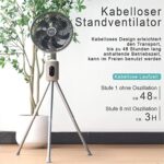 YOKEKON Leiser 3-in-1 Ventilator, Akku, Fernbedienung