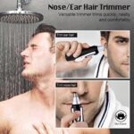 Nasenhaartrimmer & Augenbrauenrasierer - Professionell, schmerzfrei, IPX7 wasserdicht, batteriebetrieben