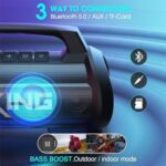 W-KING 70W Bluetooth Lautsprecher, 120W Peak, LED, IPX6, 42H, Powerbank
