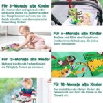 beiens Babystoffbuch – Fühlbuch für Neugeborene, knisterndes Bilderbuch, Geschenk für 0-6 Monate