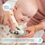 Ulanik Montessori Holzkugeln - Spielzeug für Kleinkinder ab 1 Jahr, 12 Holzkugeln Bunt