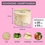 REISHUNGER traditioneller Bambusdämpfer & Dampfgarer für 2 Personen