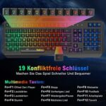 TedGem Gaming-Tastatur – USB, 19-Tasten Anti-Ghosting,