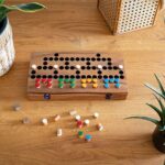 LOGOPLAY Blockade - Würfelspiel - Strategiespiel - Gesellschaftsspiel - Brettspiel aus Holz mit faltbarem Spielbrett