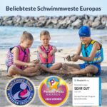 Limmys Premium Schwimmweste für Kinder – Moderne Schwimmhilfe mit Kordelzug-Tasche