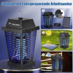 PALONE Solar Insektenvernichter 4500V, Wiederaufladbar 2600mAh, USB-C, UV-Mückenlampe für Camping & Garten – Bild 3