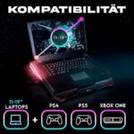 KLIM Cyclone Laptop Kühler 2024 – 5 Lüfter, Max. Kühlung & Schutz – Ständer für PC, PS4, PS5, Xbox One