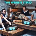 W-KING 70W Bluetooth Lautsprecher, 120W Peak, LED, IPX6, 42H, Powerbank