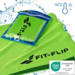 Fit-Flip Kühlhandtuch 3er Set – Mikrofaser Sporthandtuch mit Kühlfunktion