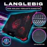 KLIM Cyclone Laptop Kühler 2024 – 5 Lüfter, Max. Kühlung & Schutz – Ständer für PC, PS4, PS5, Xbox One