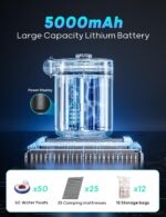 QPAU Elektrische Luftpumpe – 5000 mAh Akku & 3 Düsen