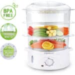 Aigostar Fitfoodie 30CFO Dampfgarer 9L, 3-Etagen (800W, BPA-frei) mit Timer