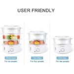 Aigostar Fitfoodie 30CFO Dampfgarer 9L, 3-Etagen (800W, BPA-frei) mit Timer