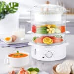 Aigostar Fitfoodie 30CFO Dampfgarer 9L, 3-Etagen (800W, BPA-frei) mit Timer