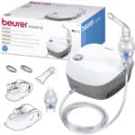 Beurer IH 18 Inhalator mit Kompressor-Drucklufttechnologie zur Behandlung der oberen und unteren Atemwege, für Erwachsene und Kinder geeignet