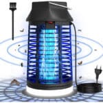 Insektenvernichter Elektrisch, Mückenlampe 15W 4200V Mückenfalle Mückenschutz Mit LED-Licht, Fliegenfalle Elektrisch Mückenabwehr, für Mücken,Motten,Fliege,Spinnen, Wasserdicht IPX4