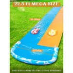 JOYIN Wasserrutsche 686x157 cm mit 2 Bodyboards - Sommerspielzeug mit eingebautem Sprinkler für Garten