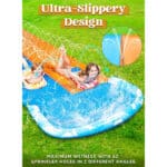 JOYIN Wasserrutsche 686x157 cm mit 2 Bodyboards - Sommerspielzeug mit eingebautem Sprinkler für Garten