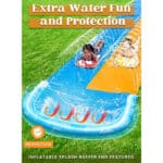 JOYIN Wasserrutsche 686x157 cm mit 2 Bodyboards - Sommerspielzeug mit eingebautem Sprinkler für Garten