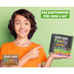 Gesellschaftsspiel - Stadt, Land, Family - Das fairste Spiel für Kinder ab 8 Jahren - Geschenk-Idee